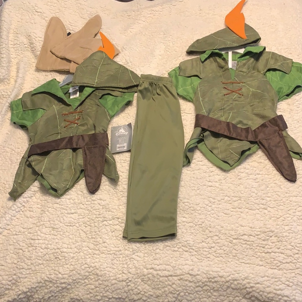 Kid’s Peter Pan Costume w/ xtra shirt and cap